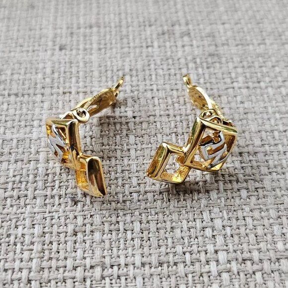 Nina Ricci Women Earrings Gold/Silver Ear Jewelry Clip On Stud Fashion Earrings - Picture 11 of 12